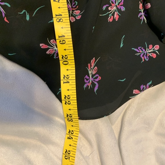 Jody California black Floral Ruffle layered Midi Dress pink tulips medium - Picture 5 of 6